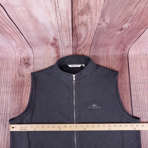 Peter Millar RiverCrest Golf Club Mens Size Large Crown Sweater Fleece Vest Gray - Picture 14 of 15